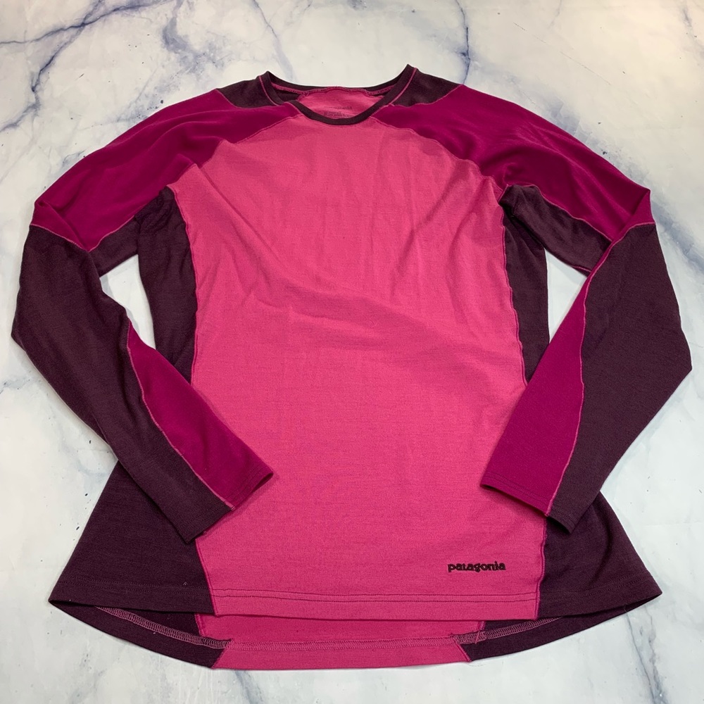 Patagonia Pink Purple Long Sleeve Athletic Top - Picture 3 of 8